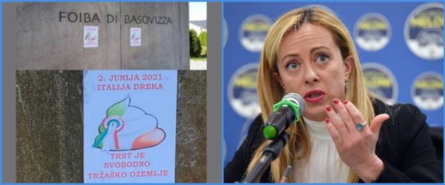 manifesti anti-italiani foiba Basovizza