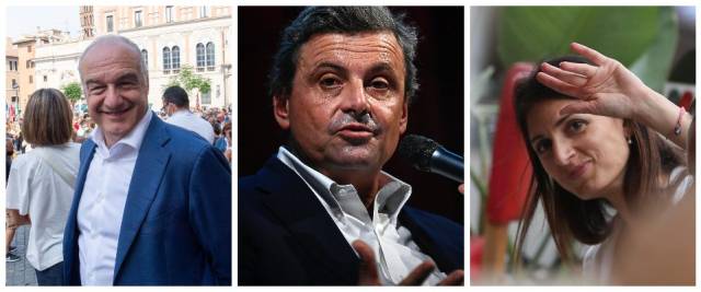 Michetti, Calenda, Raggi