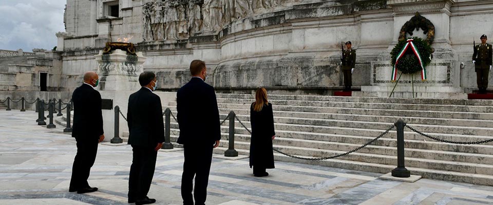 Centenario del Milite Ignoto, Meloni: «Eternamente grati a chi perse la vita per l’Italia»