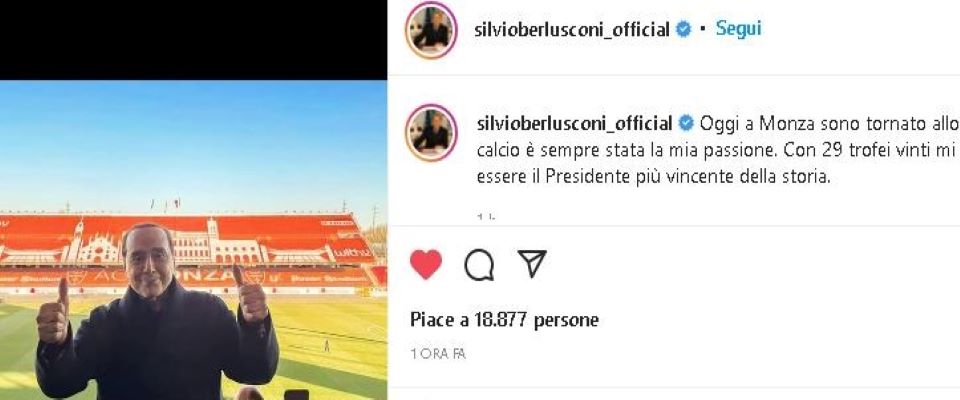 Berlusconi allo stadio: «Non ce l’ho con Salvini e Meloni, noi siamo superiori alla sinistra»