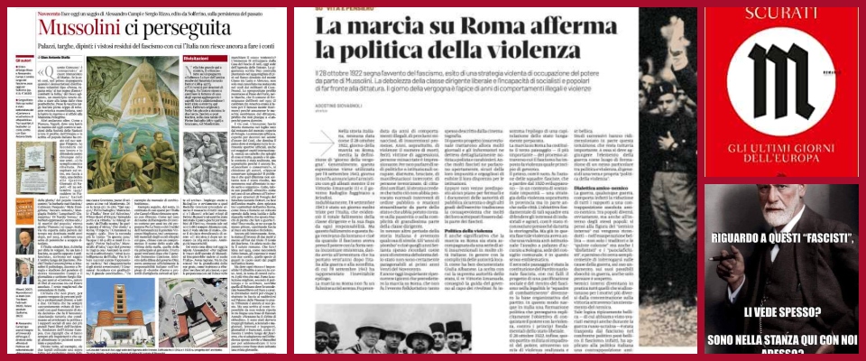 Agitano ancora il fantasma del fascismo: agli italiani non frega nulla ma loro non rinunciano al tormentone