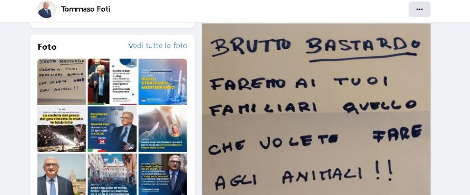 “Brutto bastardo…”, minacce a Foti. “Vogliono così bene agli animali che ucciderebbero le persone”