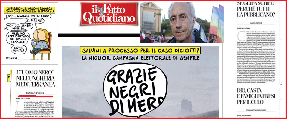 Che pena: Travaglio schiera le donne del “Fatto” in difesa della vignetta sessista contro la Meloni