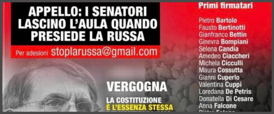 Appello a sinistra “stop a La Russa”: via dall’aula quando lui presiede. Firmano Bertinotti, Cuperlo, Turco e Vendola…