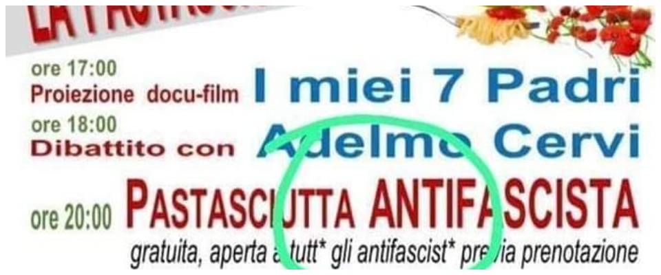 Torna la pastasciutta antifascista ma oggi l’unico vero rischio  è il diabete