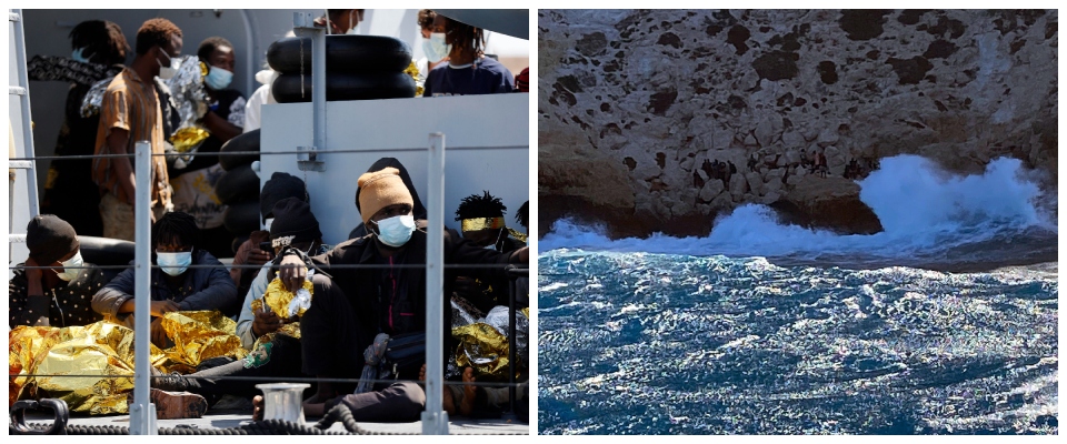 Lampedusa, mare in tempesta