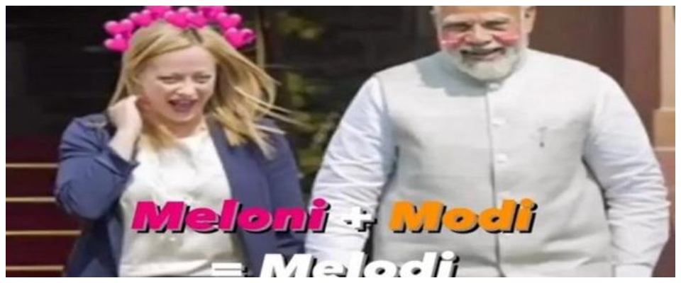 Sui social scoppia la “Melodimania”. Clip e meme sul feeling tra Meloni e il premier indiano