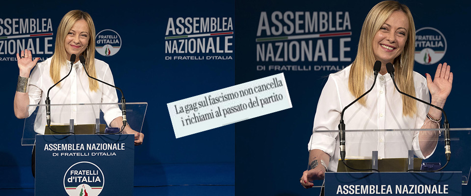 L’ironia della Meloni sul saluto romano con la mano sinistra fa impazzire “Repubblica”…