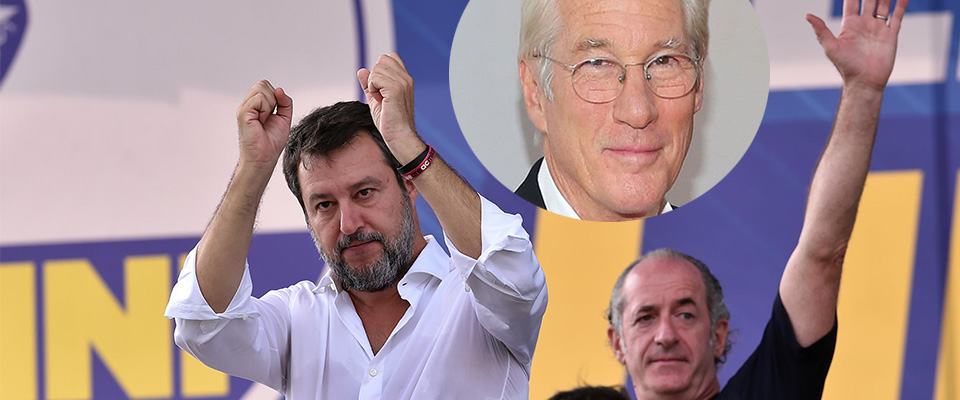 Pontida, Salvini alla Meloni: “Nessuno potrà dividerci”. Boato per la frecciata a Richard Gere