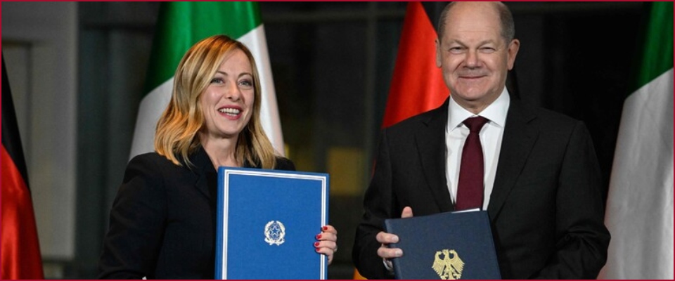 Piano d’azione tra Italia e Germania. Meloni e Scholz siglano l’intesa: “Una buona notizia per la Ue” (video)