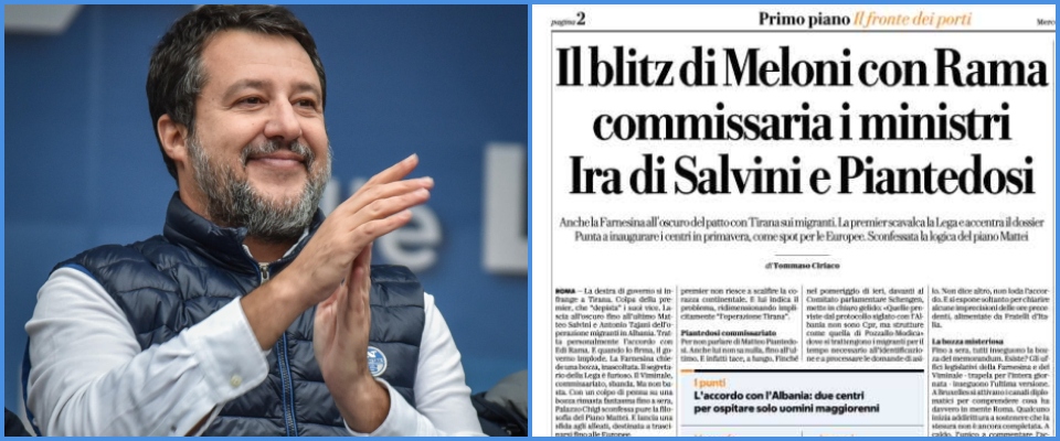 Nuova fake di Repubblica: Salvini furioso per l’Albania. La Lega smentisce: nessun malumore