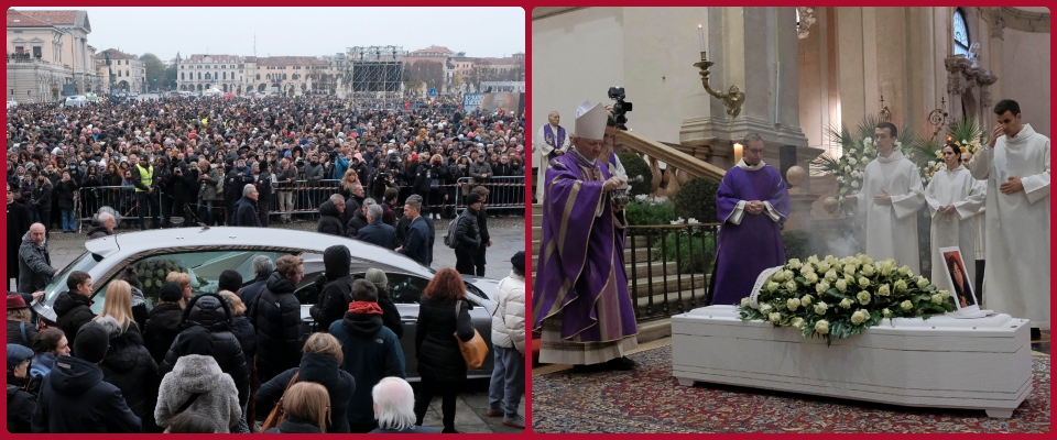 Basilica gremita, in 8mila sul sagrato per i funerali di Giulia. Applausi e rumore per non dimenticare