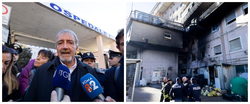 Ospedale di Tivoli, il rogo partito da un seminterrato. Rocca: settimane prima di tornare alla normalità (video)