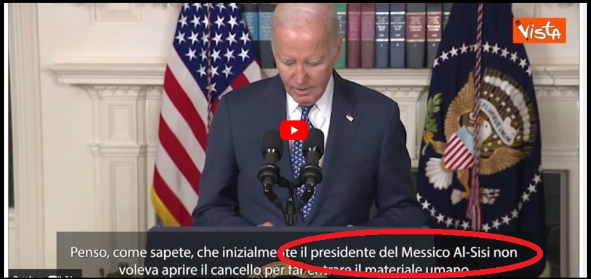 Biden, altra gaffe: confonde il presidente del Messico con l’egiziano Al Sisi (video). Allarme-memoria in un report