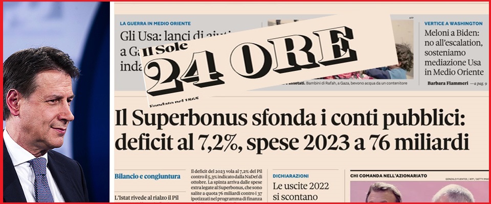 Il Pil sale, il superbonus “vampiro” di Conte si succhia la crescita. L’Istat non è (purtroppo) un’opinione