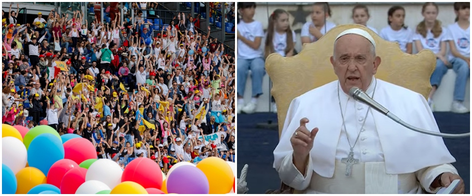 Il Papa all’Olimpico per la Giornata mondiale dei bambini: la pace è sempre possibile