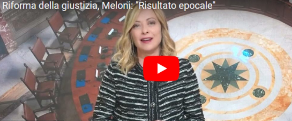 Giustizia, Meloni: “Un altro impegno rispettato, non ci credevano perché non ci conoscono” (video)