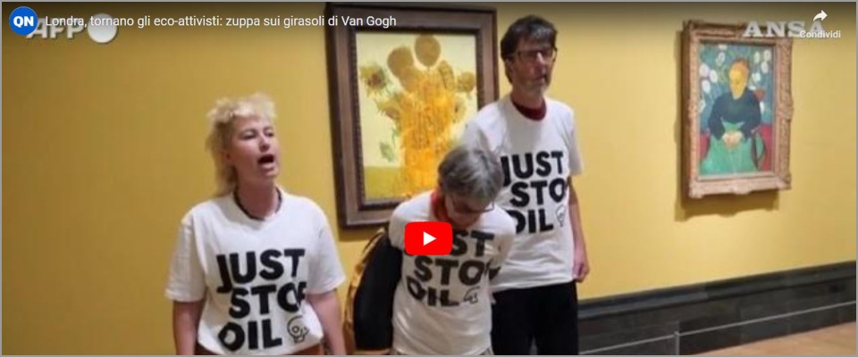 Non c’è pace per van Gogh, neppure il carcere per due attiviste ferma gli eco vandali: altra zuppa su due capolavori (video)