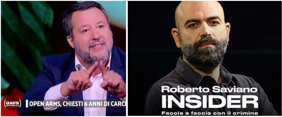 Povero Saviano, ko sulla Rai anche con Salvini: il leader della Lega su Rete4 fa il doppio degli ascolti