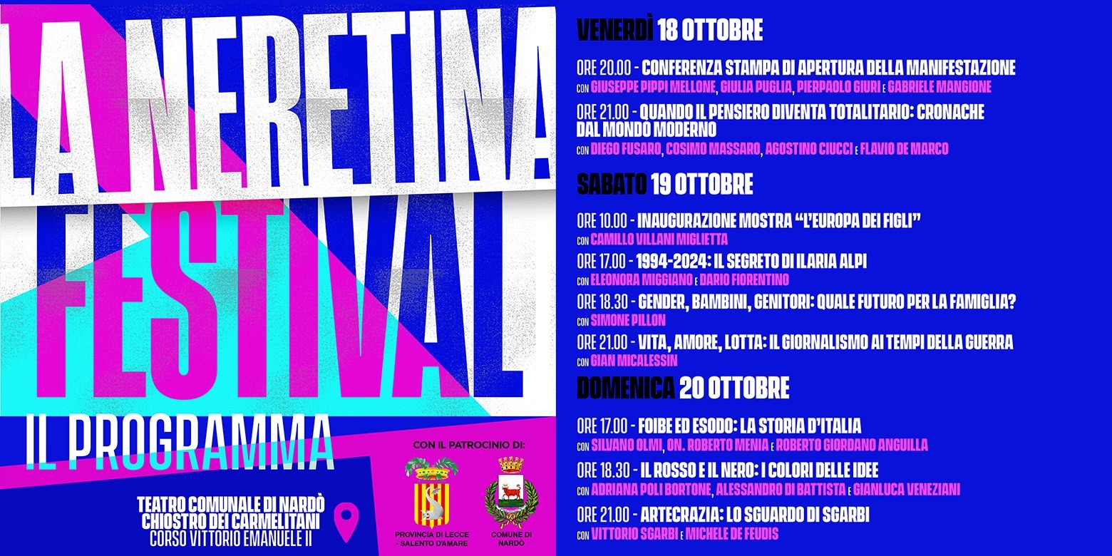 Guerre, Foibe, arte e storia: torna “La Neretina”, il festival della cultura controcorrente