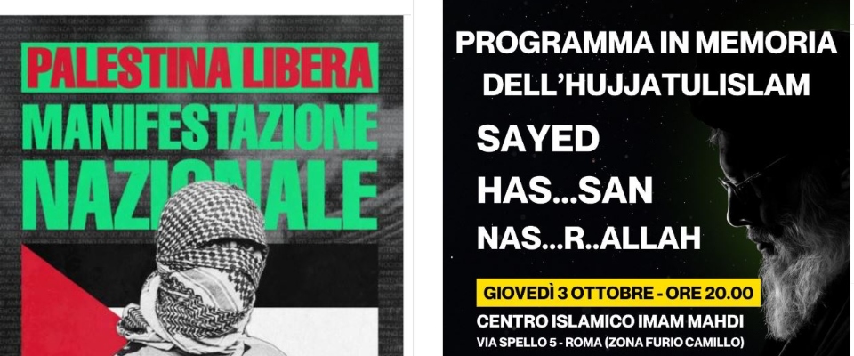 A Roma un Centro islamico rende onore a Nasrallah, FdI: “Vergognoso e pericoloso. E la sinistra?”