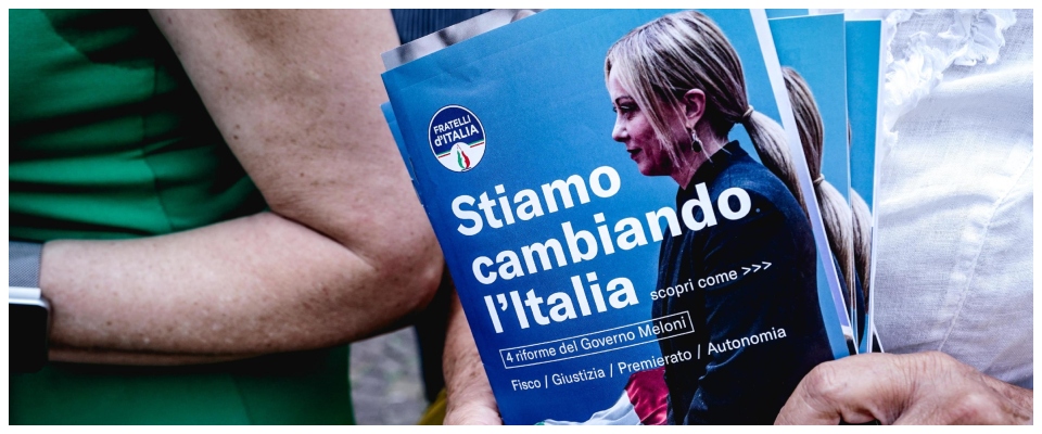 Sondaggio Porta a Porta: FdI festeggia i due anni di governo al 30,5. Nel 2022 vinse col 26%