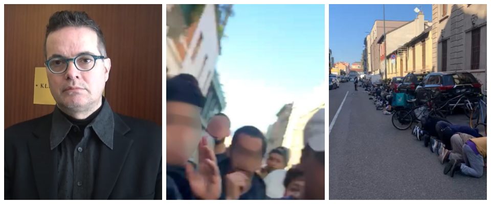 Klaus Davi aggredito davanti alla moschea di viale Jenner, assaliti anche gli agenti intervenuti (video)