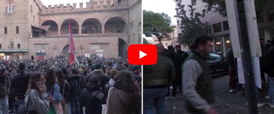 Bologna, gli antagonisti di sinistra all’assalto dei “patrioti”: scontri con la polizia, aggredito un passante