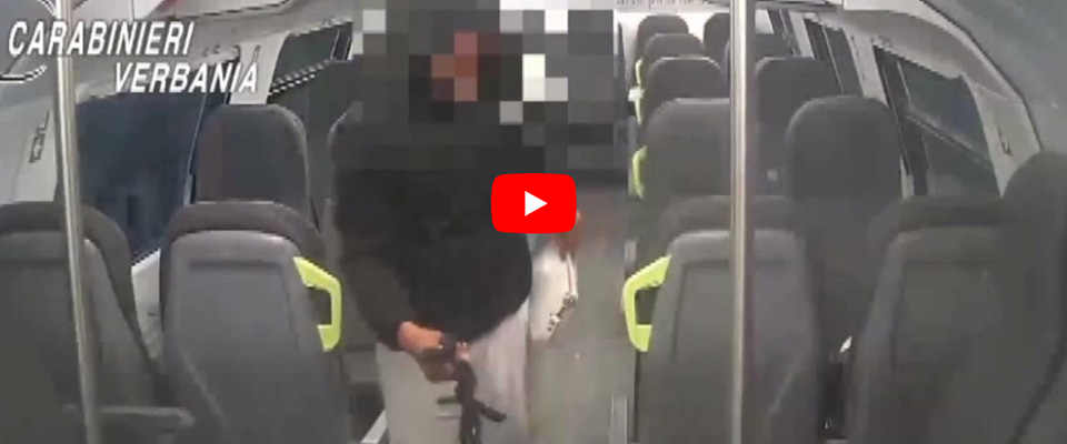 Straniero ruba una borsa sul treno a una donna che dorme, “incastrato” dal suo rottweiler (video)