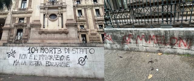 Valditara stella a 5 punte anarchici