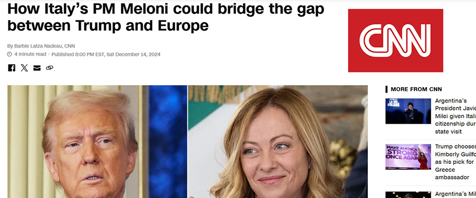 «Italia unico Paese stabile della Ue»: la “Cnn” incorona Meloni. E Draghi “scopre” Trump