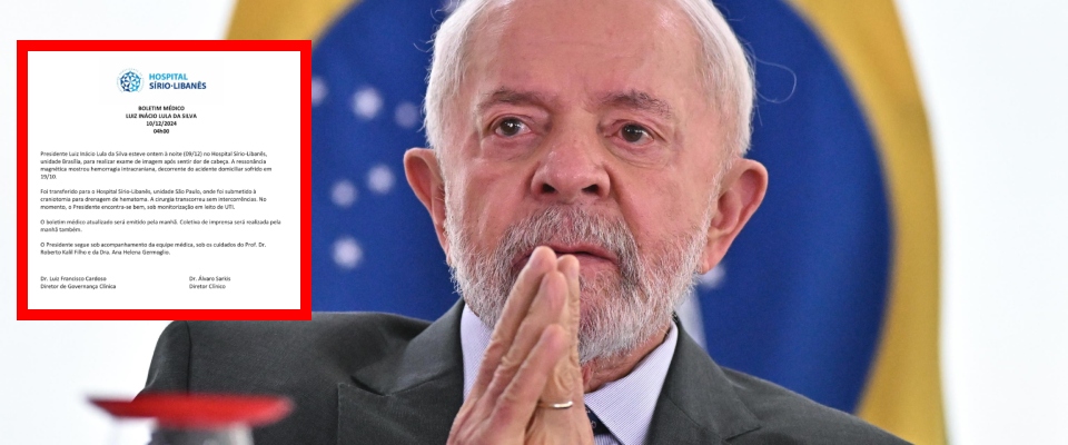 Il presidente brasiliano Lula operato d’urgenza per emorragia cerebrale: era caduto in bagno