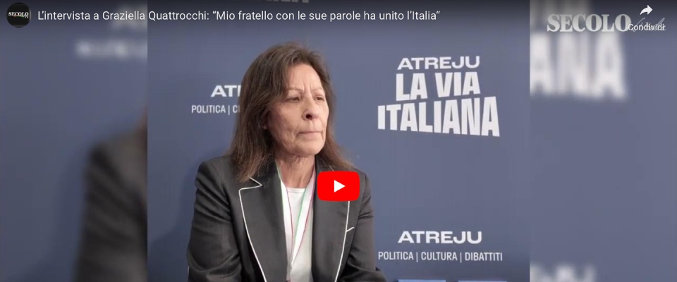 Atreju, l’intervista a Graziella Quattrocchi: “Le parole di mio fratello hanno unito l’Italia” (video)