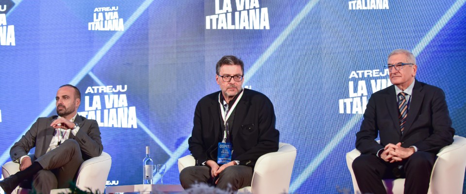 Giorgetti ad Atreju rivendica i successi italiani e lancia un avviso ai naviganti Ue: “Il green fa morti e feriti”