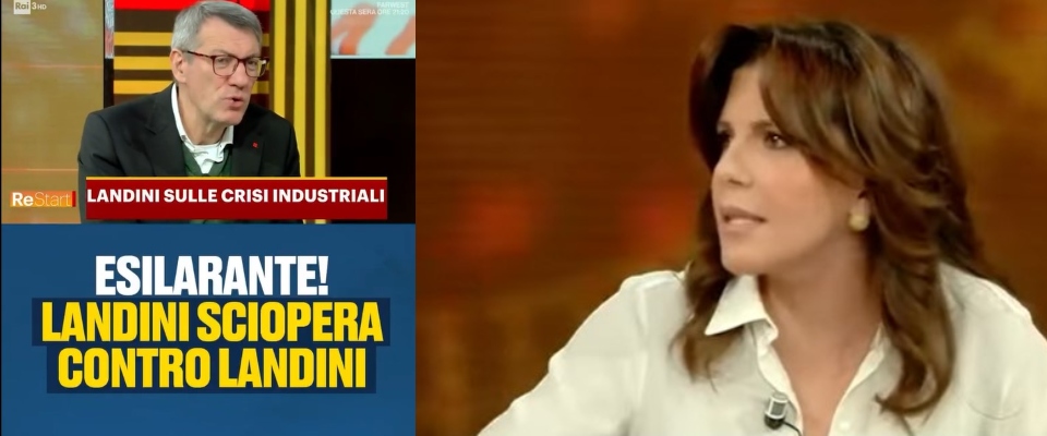 Landini contro Landini: si fa causa da solo per i contratti elemosina a 5 euro. Figuraccia in tv (video)