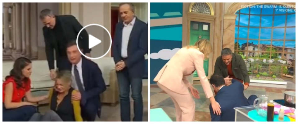 Anna Falchi sviene in diretta tv ai Fatti vostri: nello stesso studio un anno fa toccò a Tiberio Timperi (video)