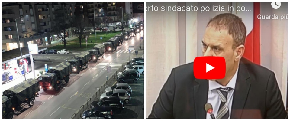 Il sindacalista di polizia alla Commissione Covid: “A Bergamo una bara a camion” (video) Il Comune lo querela