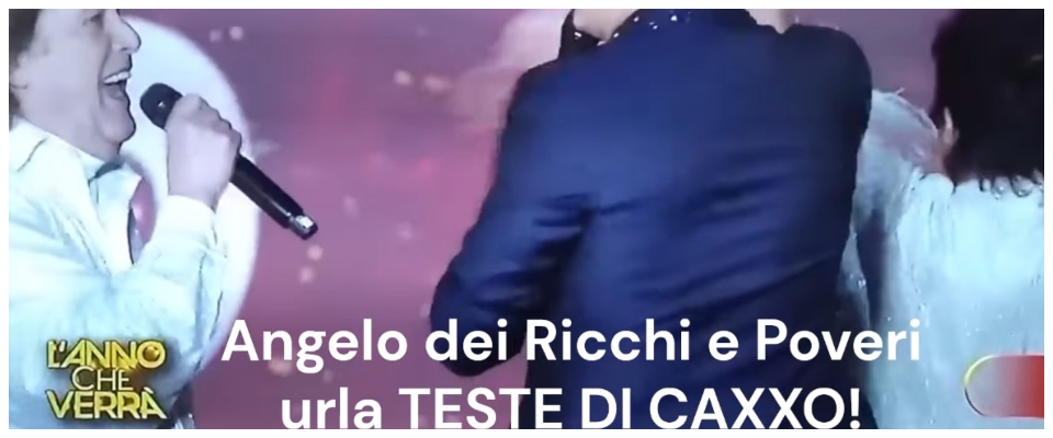 “Teste di c…”: la gaffe al concerto di Capodanno è virale. Angelo dei Ricchi e Poveri chiede scusa (video)