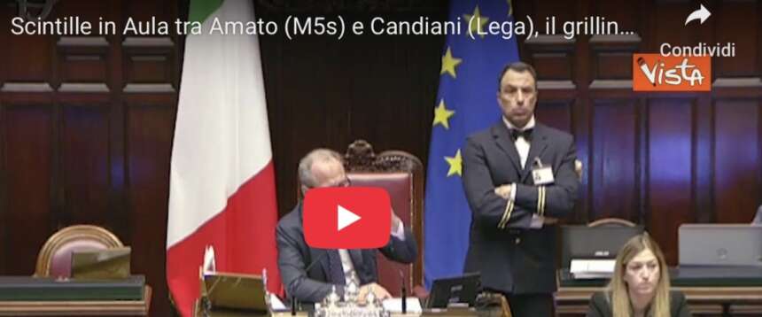 Urla e minacce alla Camera, si scontrano Amato (M5S) e il leghista Candiani: “Zitto!”. “Ma vai a c…” (video)