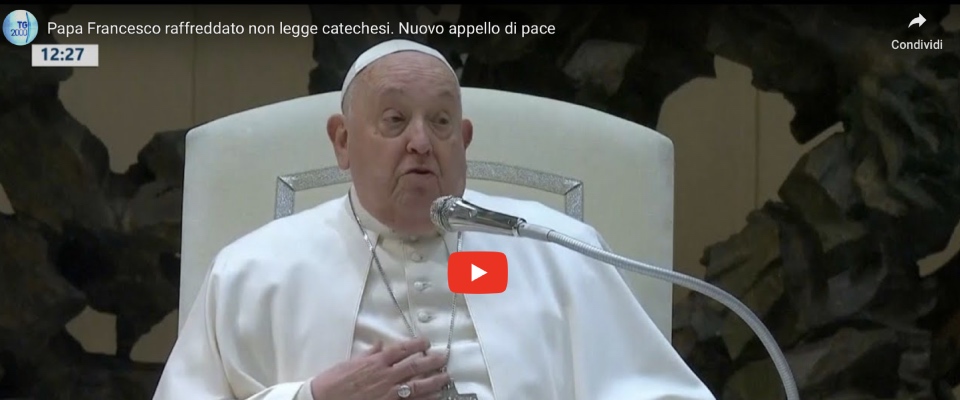 Papa Francesco raffreddato, rinuncia alla lettura della catechesi e delega un collaboratore (video)