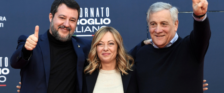 centrodestra meloni tajani e salvini