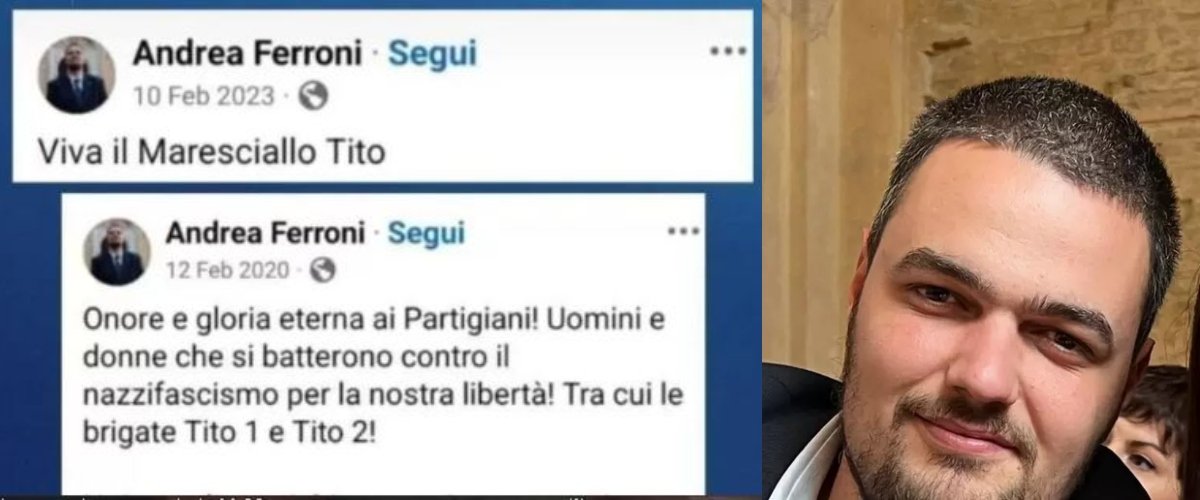 “Viva il Maresciallo Tito”, parola del capo gabinetto della sindaca di Perugia. Il centrodestra: va cacciato